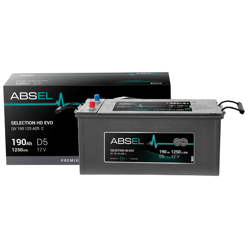 Аккумулятор SLI ABSEL SELECTION EVO HD 12V D5 190Ah 1250A (3) ОП